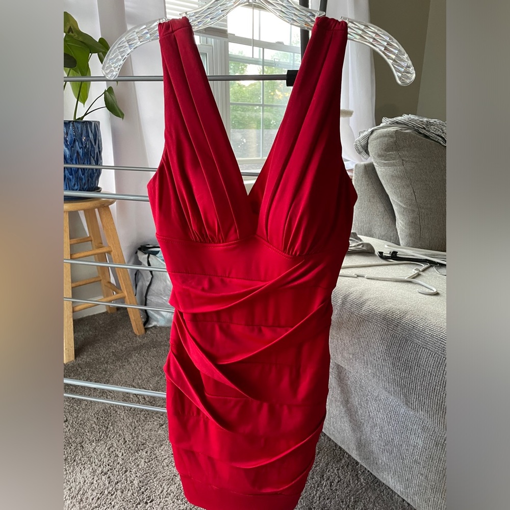 red dress